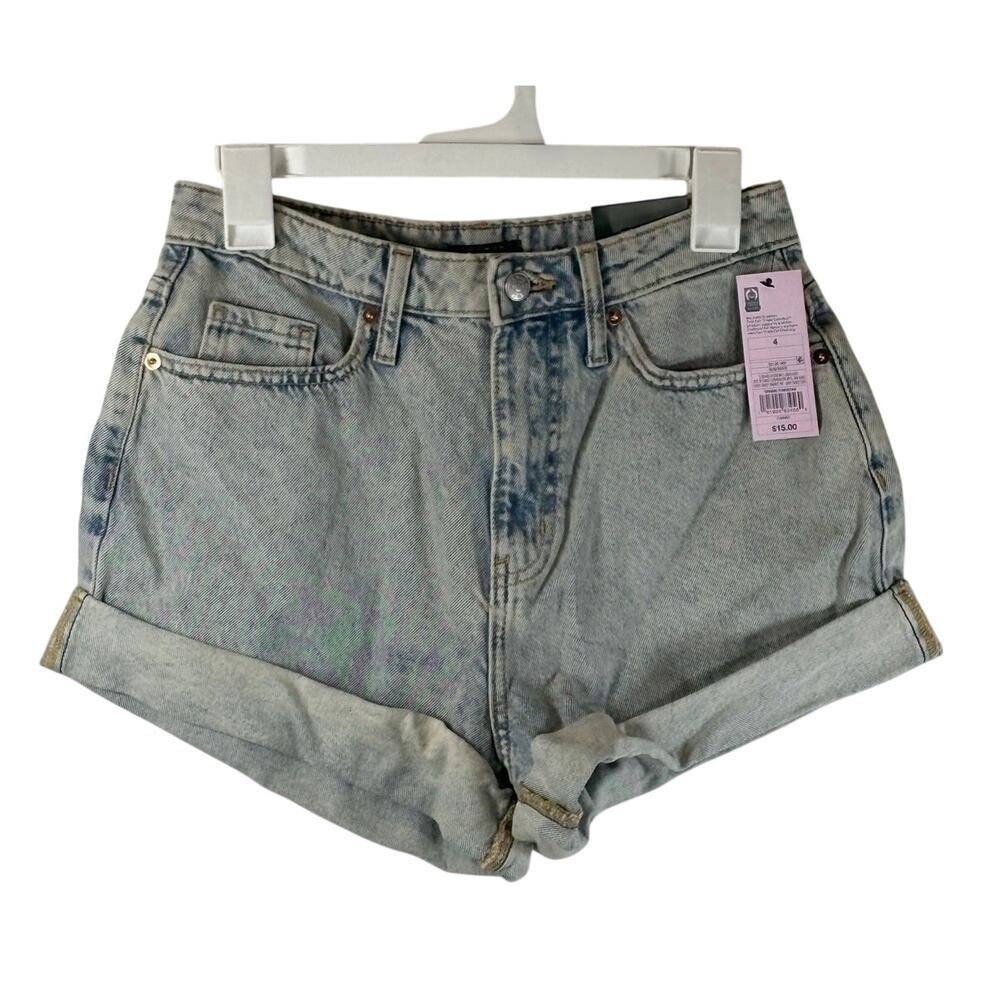 Wild Fable Women's Denim Mom Shorts, Stonewash Blue, Size 4/27, NWT